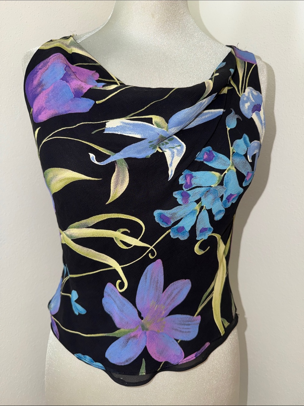 90’s Y2K Cache black purple cowl neck blouse 4 top